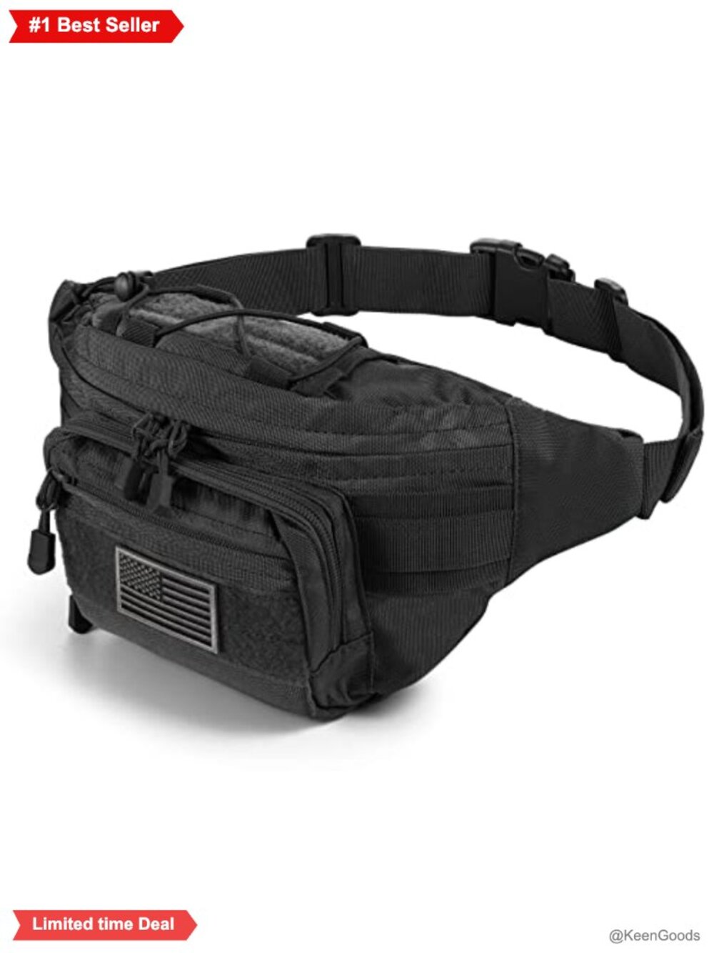 SOWHUP Tactical Waist Pack Nylon Military Fanny Bag MOLLE Outdoor Hiking